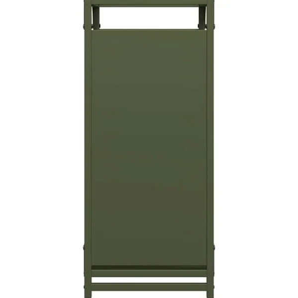 Discount brændestativ 44x28x65 cm koldvalset stål olivengrøn Tilbehør Til Brændeovne & Pejse