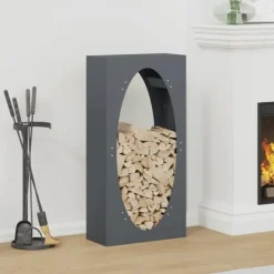 vidaXL Tilbehør Til Brændeovne & Pejse^brændestativ 50x23x100 cm koldvalset stål antracitgrå