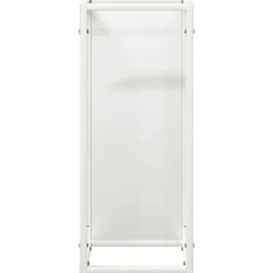 Hot brændestativ 25x25x60 cm koldvalset stål hvid Tilbehør Til Brændeovne & Pejse