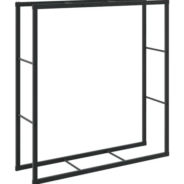 vidaXL Tilbehør Til Brændeovne & Pejse^brændestativ 110x30x116 cm stål sort