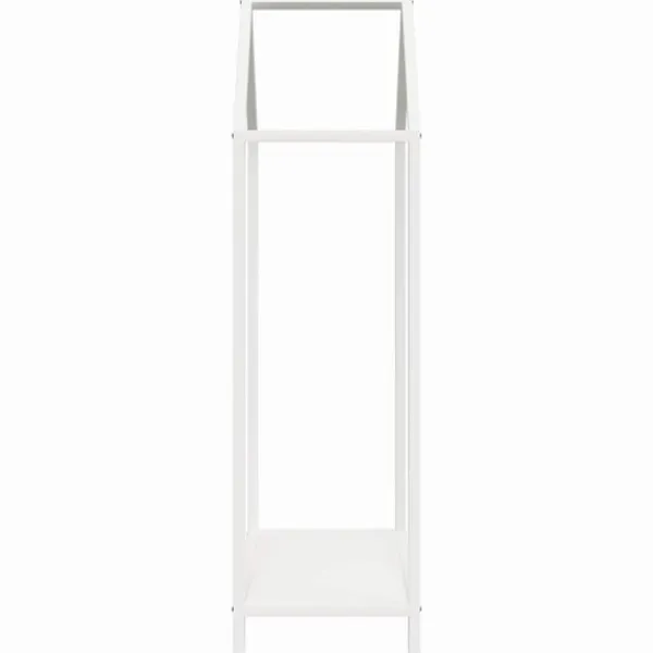 vidaXL Tilbehør Til Brændeovne & Pejse^brændestativ 40x25x90 cm koldvalset stål hvid