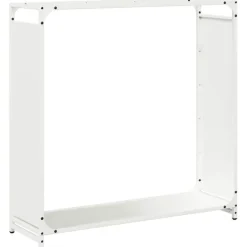 vidaXL Tilbehør Til Brændeovne & Pejse^brændestativ 90x28x90 cm koldvalset stål hvid