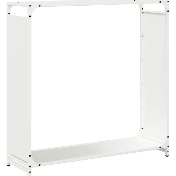 vidaXL Tilbehør Til Brændeovne & Pejse^brændestativ 90x28x90 cm koldvalset stål hvid