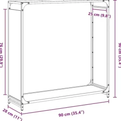 vidaXL Tilbehør Til Brændeovne & Pejse^brændestativ 90x28x90 cm koldvalset stål hvid