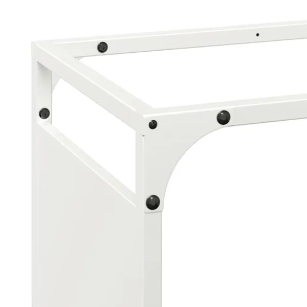 vidaXL Tilbehør Til Brændeovne & Pejse^brændestativ 90x28x90 cm koldvalset stål hvid