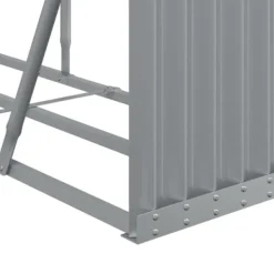 Online brændestativ 180x45x100 cm galvaniseret stål lysegrå - Brændekurve Tilbehør Til Brændeovne & Pejse