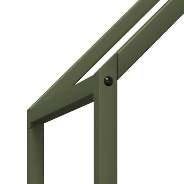 Outlet brændestativ 60x25x90 cm koldvalset stål olivengrøn Tilbehør Til Brændeovne & Pejse