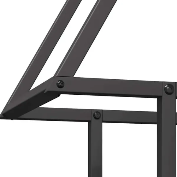 vidaXL Tilbehør Til Brændeovne & Pejse^brændestativ 50x25x60 cm koldvalset stål sort