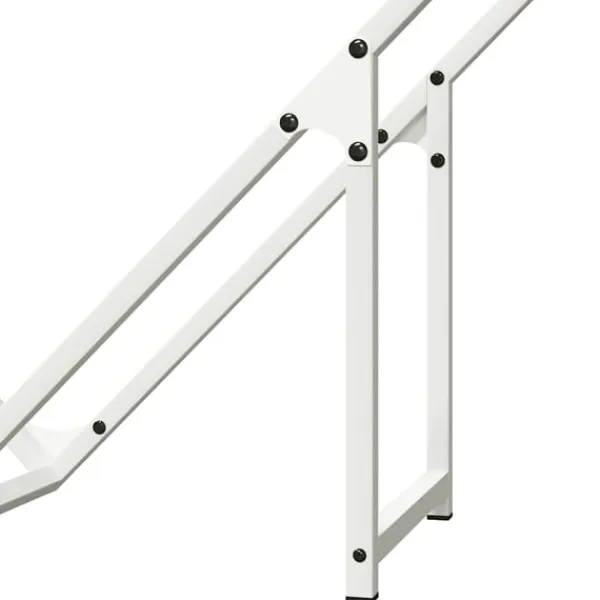 Online brændestativ 100x25x100 cm koldvalset stål hvid Tilbehør Til Brændeovne & Pejse