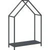 New brændestativ 60x25x90 cm koldvalset stål antracitgrå Tilbehør Til Brændeovne & Pejse