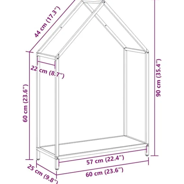 New brændestativ 60x25x90 cm koldvalset stål antracitgrå Tilbehør Til Brændeovne & Pejse