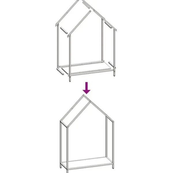 New brændestativ 60x25x90 cm koldvalset stål antracitgrå Tilbehør Til Brændeovne & Pejse