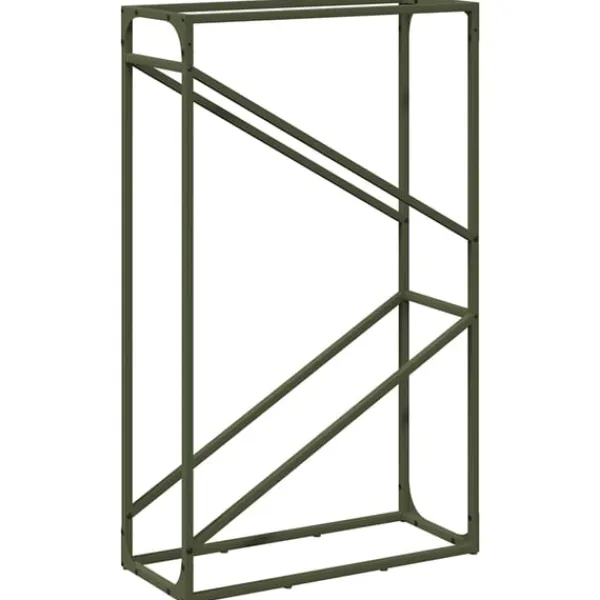 vidaXL Tilbehør Til Brændeovne & Pejse^brændestativ 60x25x100 cm koldvalset stål olivengrøn