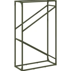 vidaXL Tilbehør Til Brændeovne & Pejse^brændestativ 60x25x100 cm koldvalset stål olivengrøn
