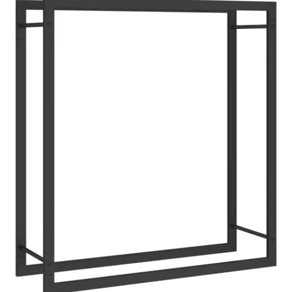 vidaXL Tilbehør Til Brændeovne & Pejse^brændestativ 80x28x86 cm stål matsort - Brændekurve