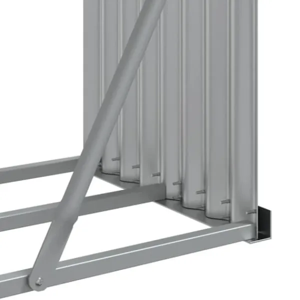 vidaXL Tilbehør Til Brændeovne & Pejse^brændestativ 300x45x100 cm galvaniseret stål lysegrå - Brændekurve