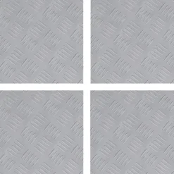 vidaXL Havedekorationer^Checker plader 4 pcs Sølv 30 x 30 cm Aluminium