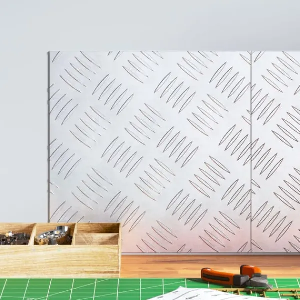 Discount Checker plader 2 pcs Sølv 30 x 30 cm Aluminium Havedekorationer