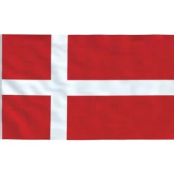 vidaXL Flag & Vindposer^Danmark flag og flagstang 5,55 m aluminium