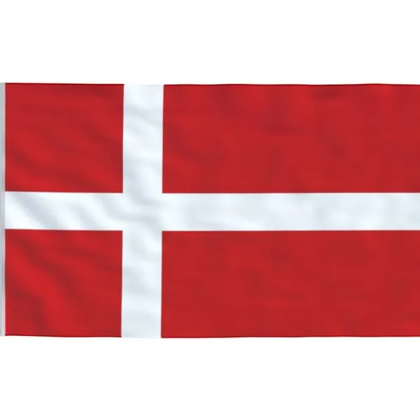 vidaXL Flag & Vindposer^Danmark flag og flagstang 5,55 m aluminium