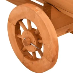 Sale dekorativ vogn 70x43x54 cm massivt fyrretræ Krukker & Plantebeholdere