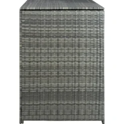 vidaXL Skure, Garager & Carports^dobbelt skraldespandsskjuler 148x77x111 cm polyrattan grå - Skure & Redskabsskure