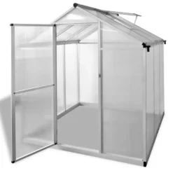 New drivhus 3,46 m² forstærket aluminium - Drivhuse Drivhus