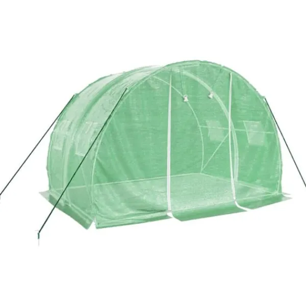 vidaXL Drivhus^drivhus med stålstel 6 m² 3x2x2 m grøn - Drivhuse