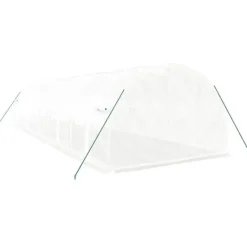 Discount drivhus med stålstel 30 m² 10x3x2 m hvid - Drivhuse Drivhus