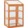 Discount drivhus 60x45x100 cm fyrretræ - Drivhuse Drivhus