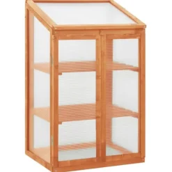 Discount drivhus 60x45x100 cm fyrretræ - Drivhuse Drivhus
