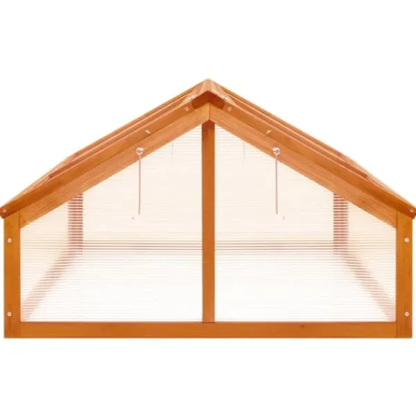 Hot drivhus 114x80x50 cm fyrretræ brun - Drivhuse Drivhus
