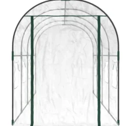 Discount drivhus 160x400x190 cm PVC og pulverlakeret stål transparent - Drivhuse Drivhus