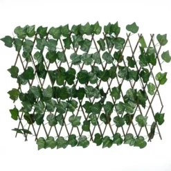 vidaXL Buer, Spalier, Lysthuse Uden Tag^espalier med kunstige vinblade 190x60 cm udvidelig grøn - Havehegn