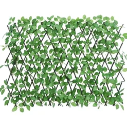 Best espalier med kunstig vedbend 180x65 cm udvidelig grøn - Havehegn Buer, Spalier, Lysthuse Uden Tag