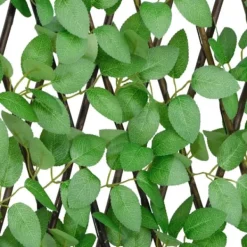 Best espalier med kunstig vedbend 180x65 cm udvidelig grøn - Havehegn Buer, Spalier, Lysthuse Uden Tag