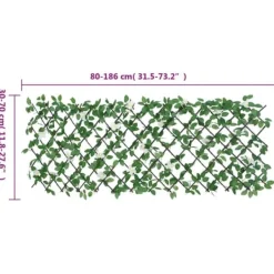 Discount espalier med kunstig vedbend 186x30 cm udvidelig grøn - Havehegn Buer, Spalier, Lysthuse Uden Tag