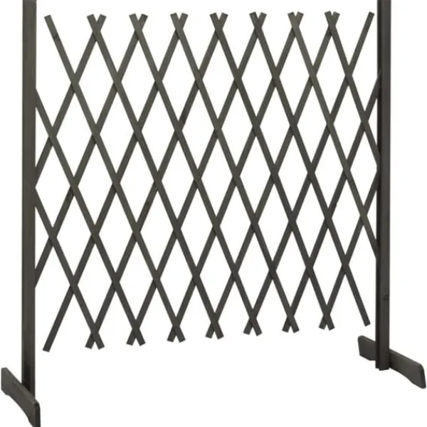 Discount espalier til haven 180x100 cm massivt fyrretræ grå - Havehegn Buer, Spalier, Lysthuse Uden Tag