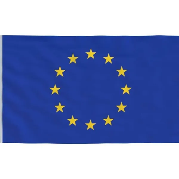 Outlet Europaflag og flagstang 5,55 m aluminium Flag & Vindposer
