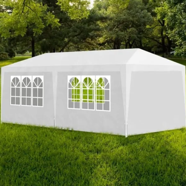 vidaXL Telte & Lysthuse^festtelt 3 x 6 m hvid - Festtelte & havepavilloner