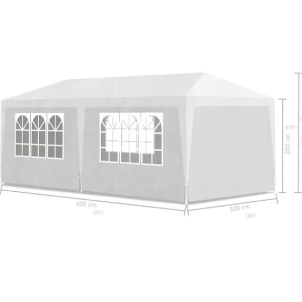 vidaXL Telte & Lysthuse^festtelt 3 x 6 m hvid - Festtelte & havepavilloner