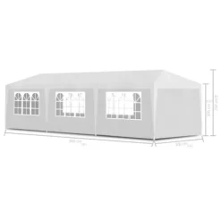 Outlet festtelt 3 x 9 m hvid - Festtelte & havepavilloner Telte & Lysthuse