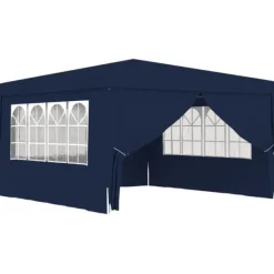 vidaXL Telte & Lysthuse^festtelt med sidevægge 4x4 m 90 g/m² blå - Festtelte & havepavilloner