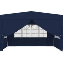 vidaXL Telte & Lysthuse^festtelt med sidevægge 4x4 m 90 g/m² blå - Festtelte & havepavilloner