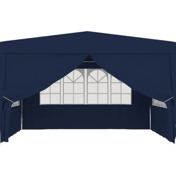 vidaXL Telte & Lysthuse^festtelt med sidevægge 4x4 m 90 g/m² blå - Festtelte & havepavilloner