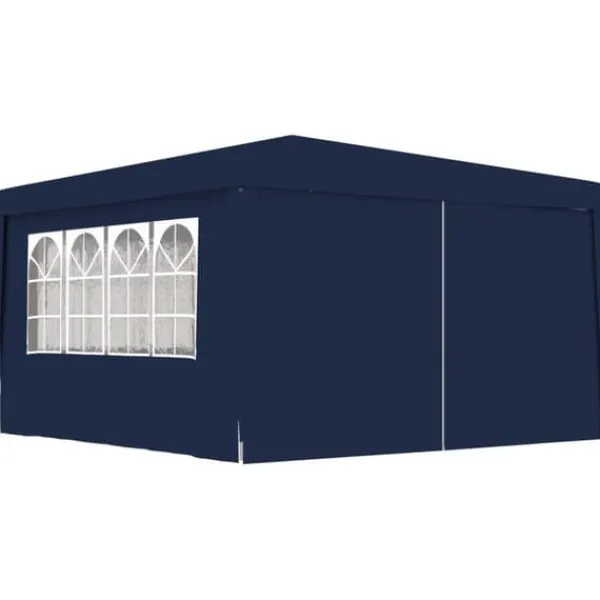 vidaXL Telte & Lysthuse^festtelt med sidevægge 4x4 m 90 g/m² blå - Festtelte & havepavilloner