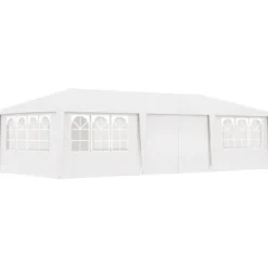 vidaXL Telte & Lysthuse^festtelt med sidevægge 4x9 m 90 g/m² hvid - Festtelte & havepavilloner