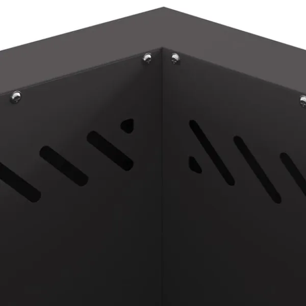 New Fire Pit Black 48 x 48 x 51 cm Cold-rolled steel Pejse