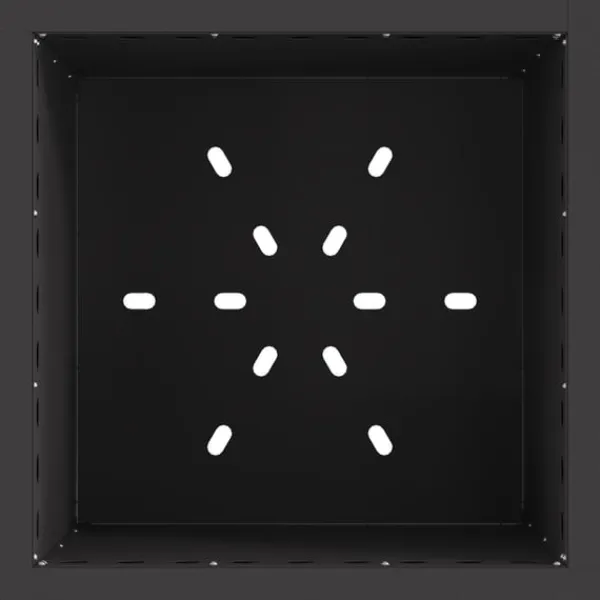 vidaXL Pejse^Fire Pit Black 48 x 48 x 50 cm Cold-rolled steel