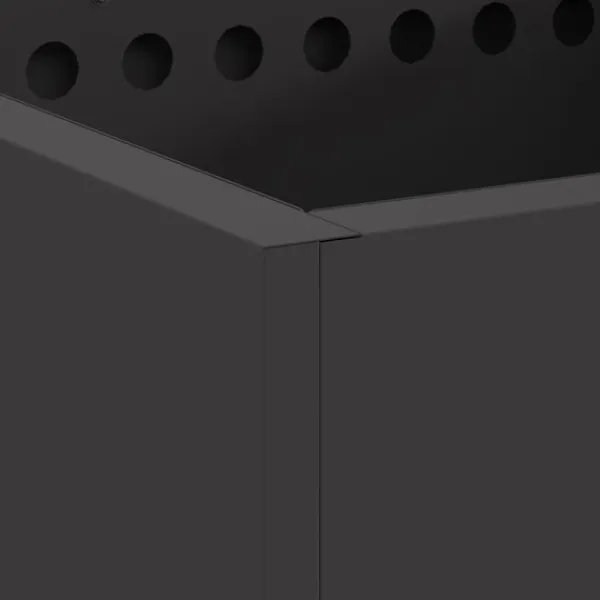 vidaXL Pejse^Fire Pit Black 48 x 48 x 50 cm Cold-rolled steel